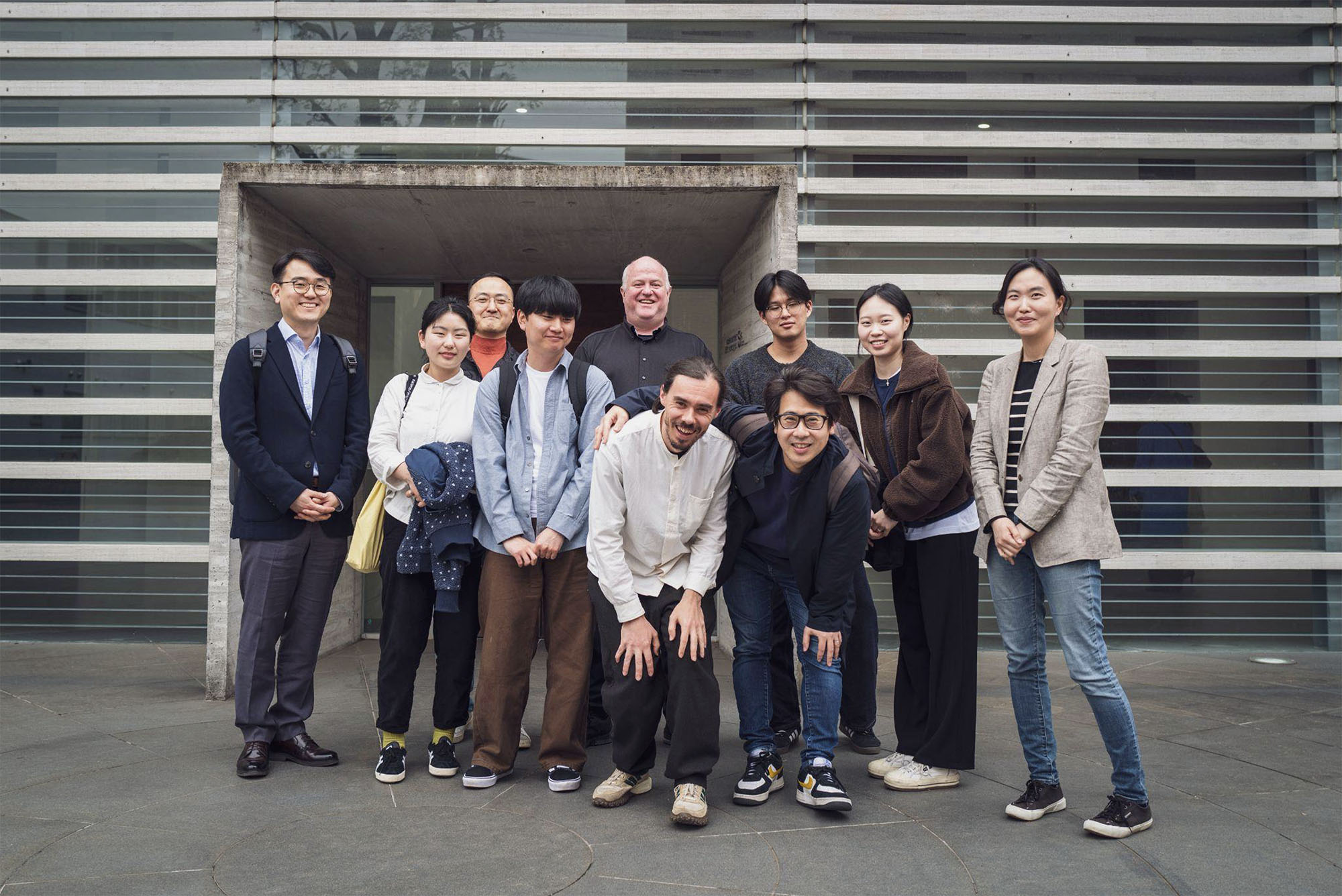 (From left) Kyungho Lee, Minju Han, Chajoong Kim, Mingyu Han, Miles Pennington, Federico Trucchia, Hansol Kim, HongYeol Eom, Minji Kwon, Hyunjung Kim